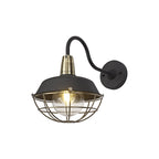 NL78469 Koby Outdoor Wall Lamp 1 Light Matt Black/Brushed Bronze