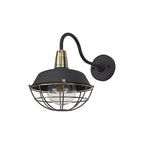 NL78469 Koby Outdoor Wall Lamp 1 Light Matt Black/Brushed Bronze