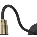 NL78469 Koby Outdoor Wall Lamp 1 Light Matt Black/Brushed Bronze