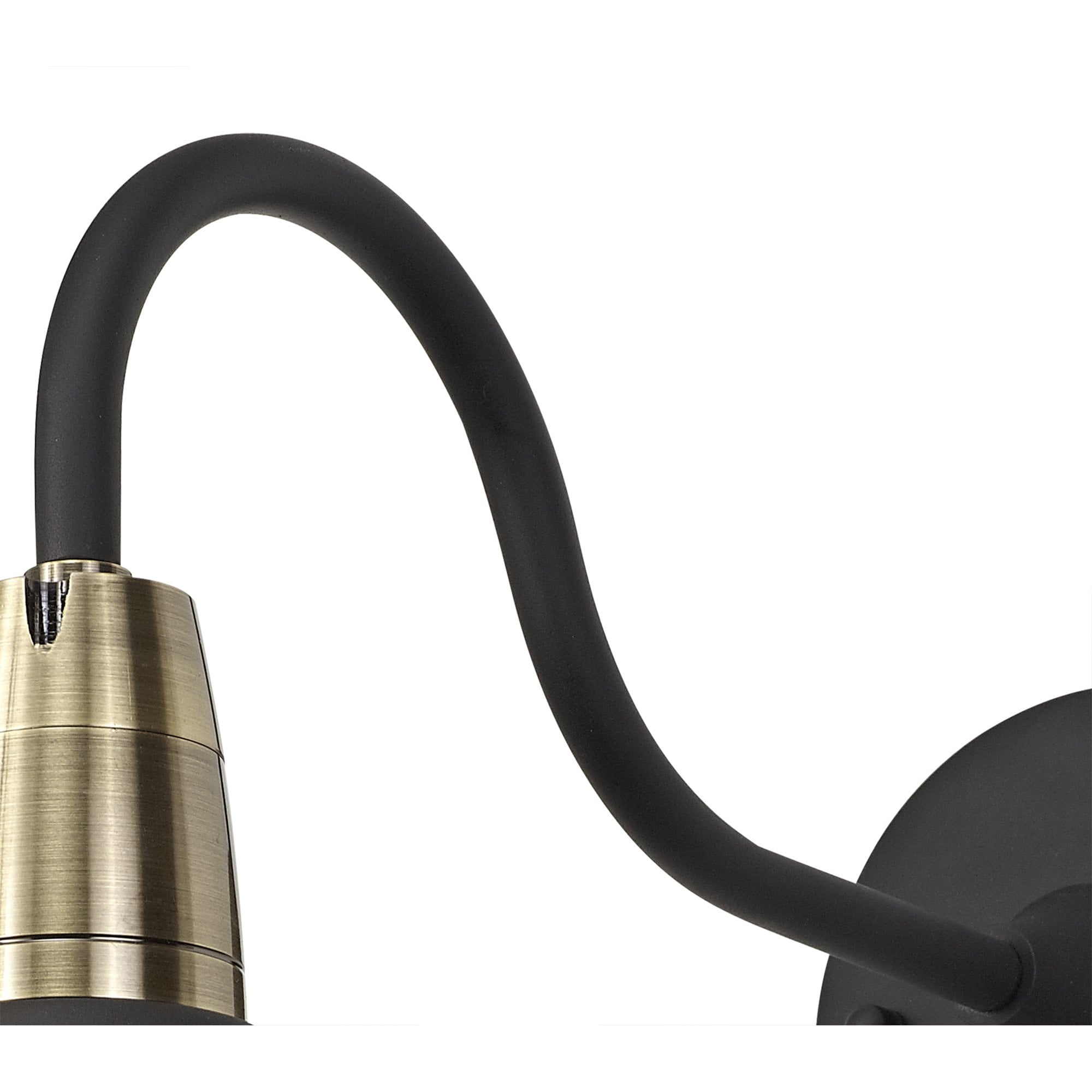 NL78469 Koby Outdoor Wall Lamp 1 Light Matt Black/Brushed Bronze