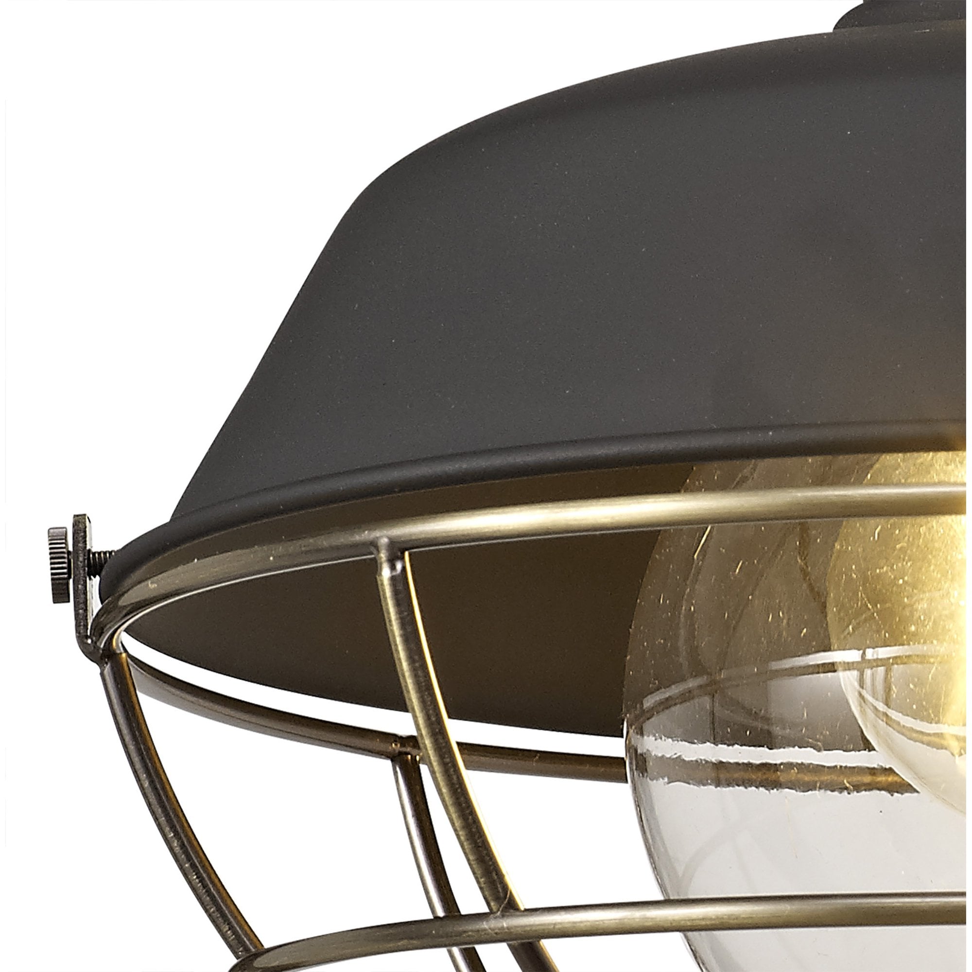 NL78469 Koby Outdoor Wall Lamp 1 Light Matt Black/Brushed Bronze