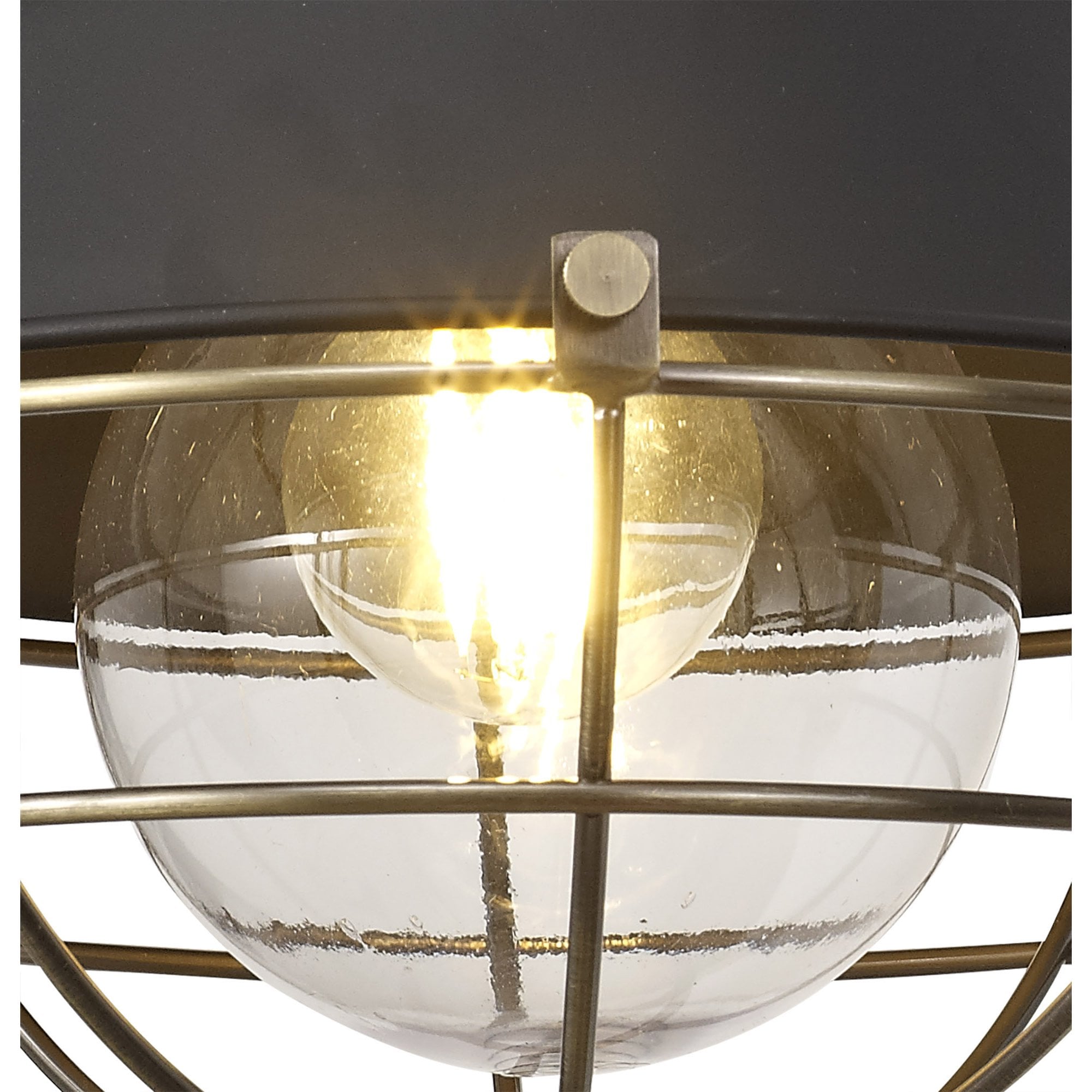 NL78469 Koby Outdoor Wall Lamp 1 Light Matt Black/Brushed Bronze
