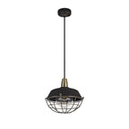 NL78479 Koby Outdoor Pendant 1 Light Matt Black/Brushed Bronze