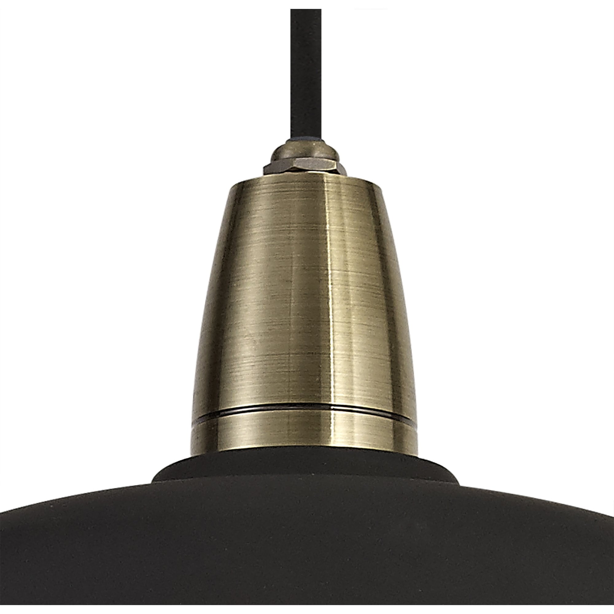 NL78479 Koby Outdoor Pendant 1 Light Matt Black/Brushed Bronze