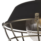 NL78479 Koby Outdoor Pendant 1 Light Matt Black/Brushed Bronze