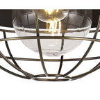 NL78479 Koby Outdoor Pendant 1 Light Matt Black/Brushed Bronze