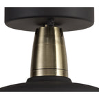 NL78489 Koby Outdoor Semi-Flush Ceiling 1 Light Matt Black/Brushed Bronze
