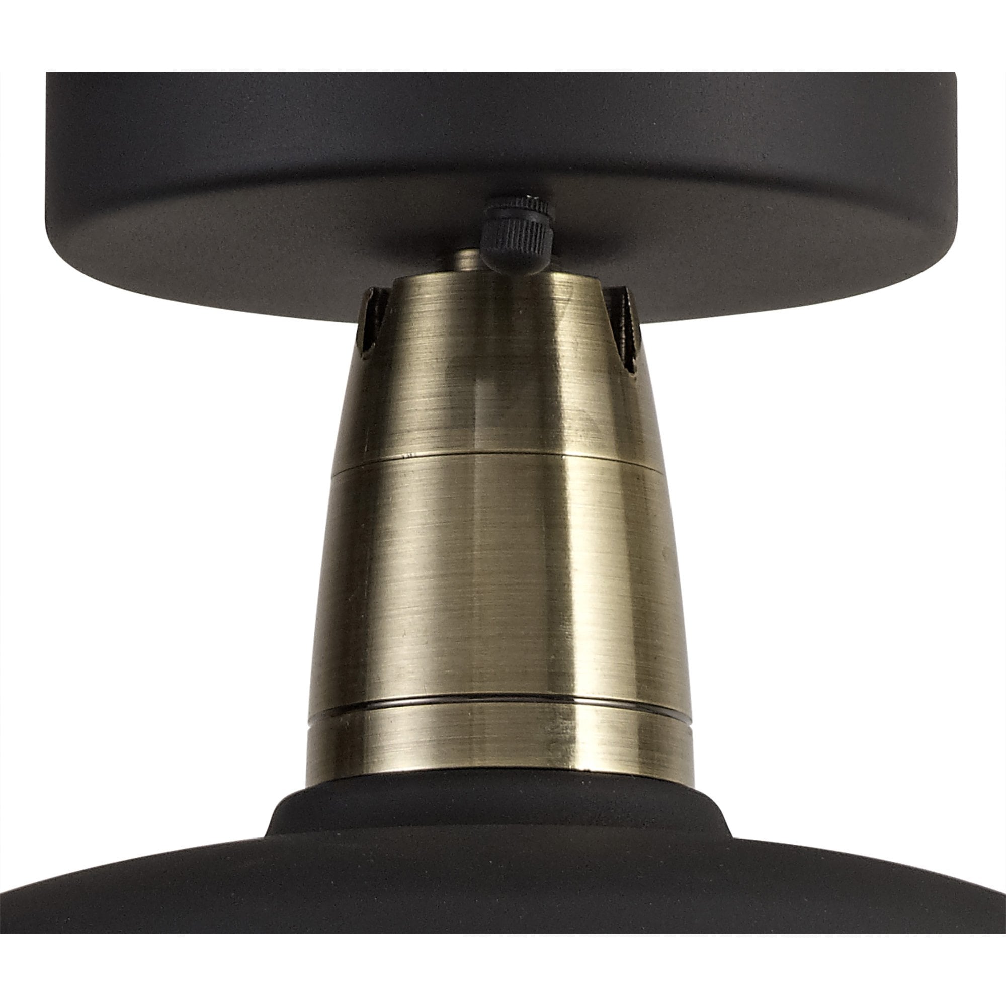 NL78489 Koby Outdoor Semi-Flush Ceiling 1 Light Matt Black/Brushed Bronze