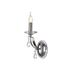 NL74239 Kort Wall Lamp 1 Light Polished Chrome/Satin Nickel/Clear Crystal