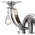 NL74239 Kort Wall Lamp 1 Light Polished Chrome/Satin Nickel/Clear Crystal