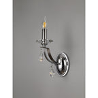 NL74239 Kort Wall Lamp 1 Light Polished Chrome/Satin Nickel/Clear Crystal