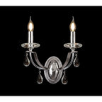 NL74249 Kort Wall Lamp 2 Light Polished Chrome/Satin Nickel/Clear Crystal