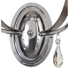 NL74249 Kort Wall Lamp 2 Light Polished Chrome/Satin Nickel/Clear Crystal