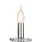 NL74249 Kort Wall Lamp 2 Light Polished Chrome/Satin Nickel/Clear Crystal