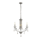 NL74259 Kort Pendant 3 Light Polished Chrome/Satin Nickel/Clear Crystal