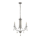 NL74259 Kort Pendant 3 Light Polished Chrome/Satin Nickel/Clear Crystal