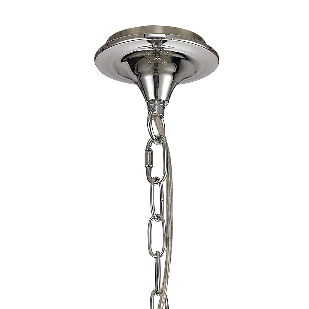 NL74259 Kort Pendant 3 Light Polished Chrome/Satin Nickel/Clear Crystal