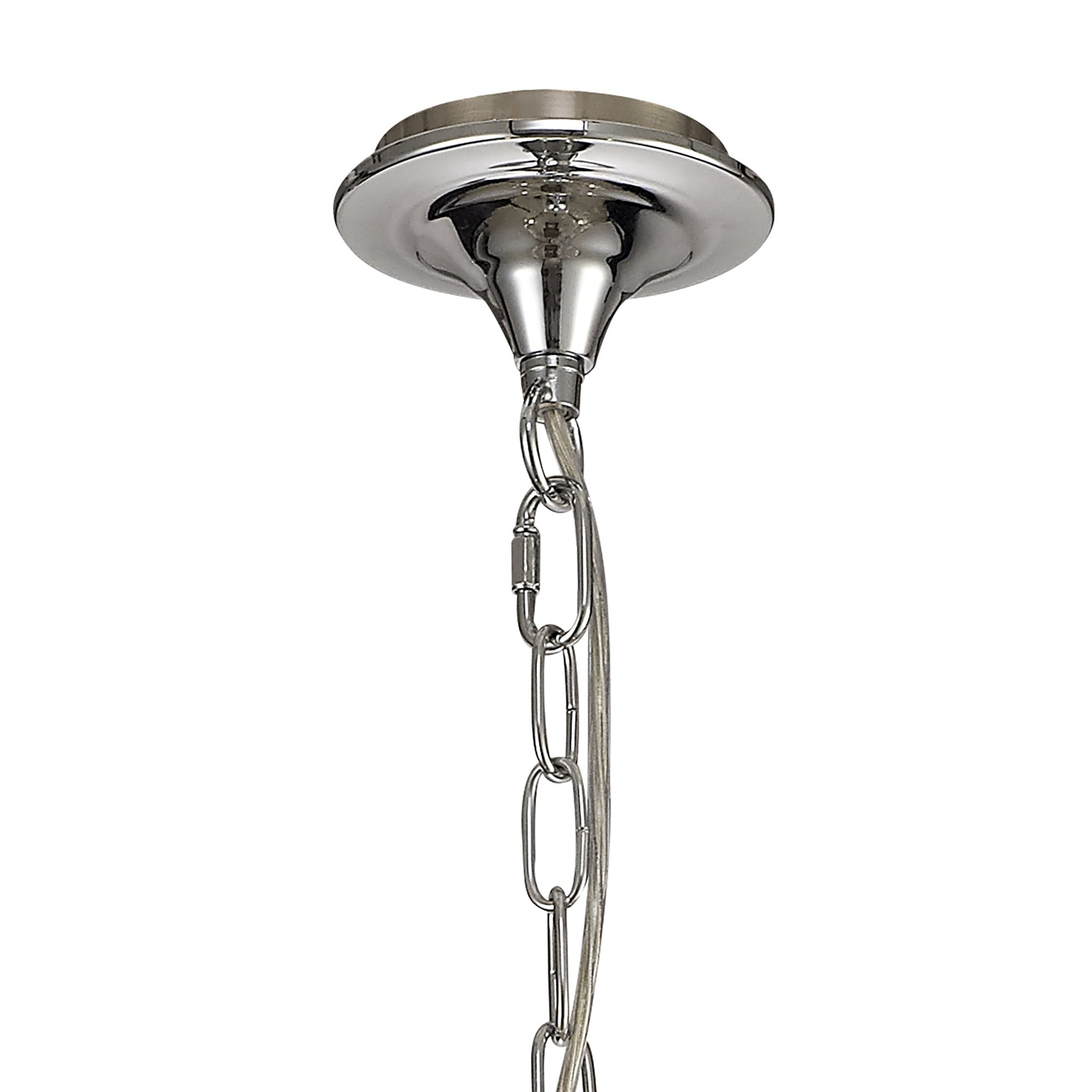 NL74259 Kort Pendant 3 Light Polished Chrome/Satin Nickel/Clear Crystal