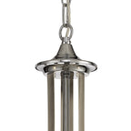 NL74259 Kort Pendant 3 Light Polished Chrome/Satin Nickel/Clear Crystal