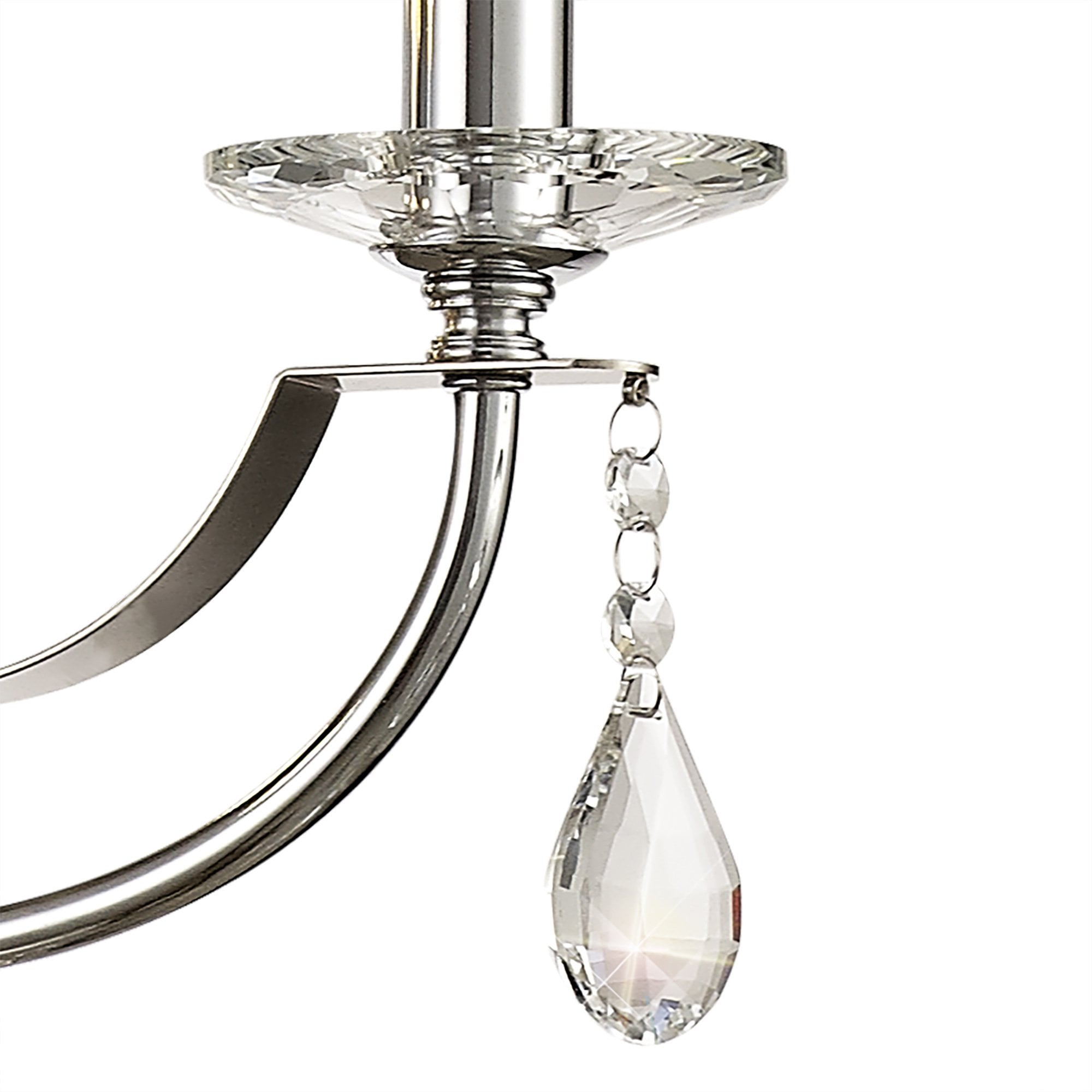NL74259 Kort Pendant 3 Light Polished Chrome/Satin Nickel/Clear Crystal