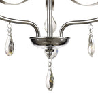 NL74259 Kort Pendant 3 Light Polished Chrome/Satin Nickel/Clear Crystal