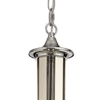 NL74269 Kort Pendant 5 Light Polished Chrome & Satin Nickel/Clear Crystal