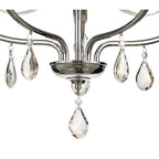 NL74269 Kort Pendant 5 Light Polished Chrome & Satin Nickel/Clear Crystal