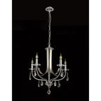 NL74269 Kort Pendant 5 Light Polished Chrome & Satin Nickel/Clear Crystal