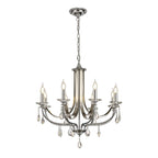 NL74279 Kort Pendant 8 Light Polished Chrome/Satin Nickel/Clear Crystal