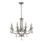 NL74279 Kort Pendant 8 Light Polished Chrome/Satin Nickel/Clear Crystal