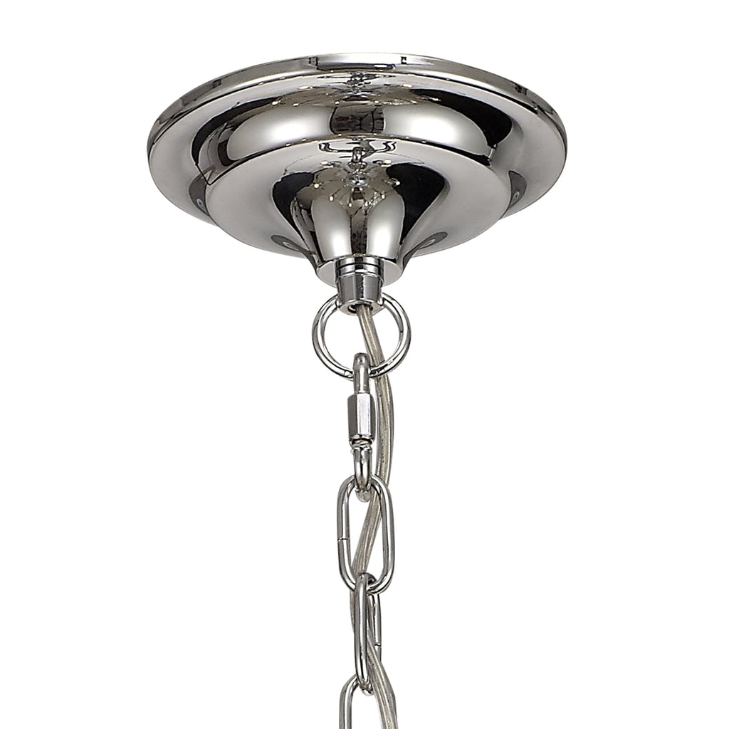 NL74279 Kort Pendant 8 Light Polished Chrome/Satin Nickel/Clear Crystal