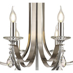 NL74279 Kort Pendant 8 Light Polished Chrome/Satin Nickel/Clear Crystal