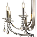 NL74279 Kort Pendant 8 Light Polished Chrome/Satin Nickel/Clear Crystal