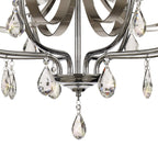 NL74279 Kort Pendant 8 Light Polished Chrome/Satin Nickel/Clear Crystal