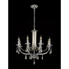 NL74279 Kort Pendant 8 Light Polished Chrome/Satin Nickel/Clear Crystal