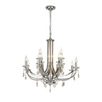 NL74289 Kort Pendant 12 Light Polished Chrome/Satin Nickel/Clear Crystal