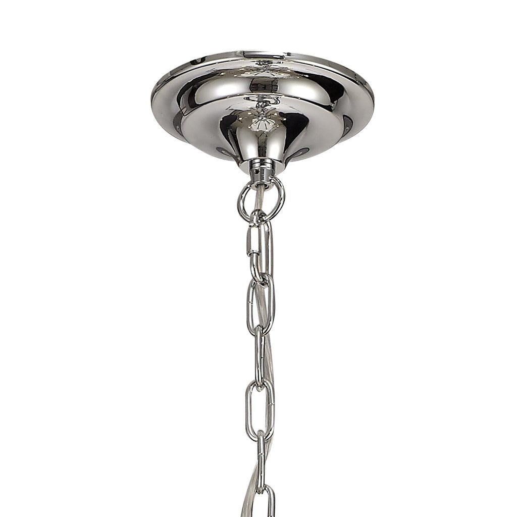 NL74289 Kort Pendant 12 Light Polished Chrome/Satin Nickel/Clear Crystal