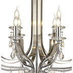 NL74289 Kort Pendant 12 Light Polished Chrome/Satin Nickel/Clear Crystal