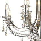 NL74289 Kort Pendant 12 Light Polished Chrome/Satin Nickel/Clear Crystal
