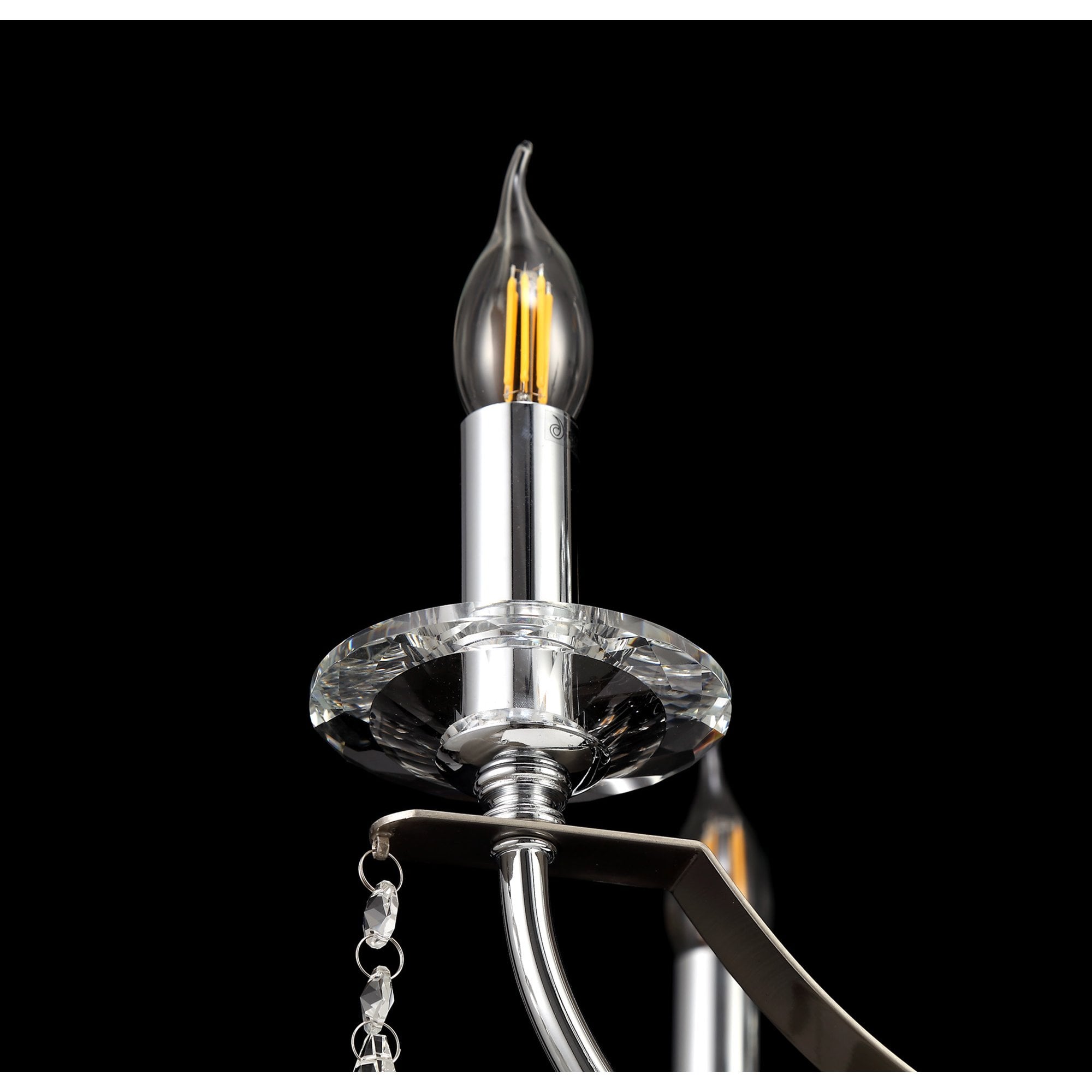 NL74289 Kort Pendant 12 Light Polished Chrome/Satin Nickel/Clear Crystal