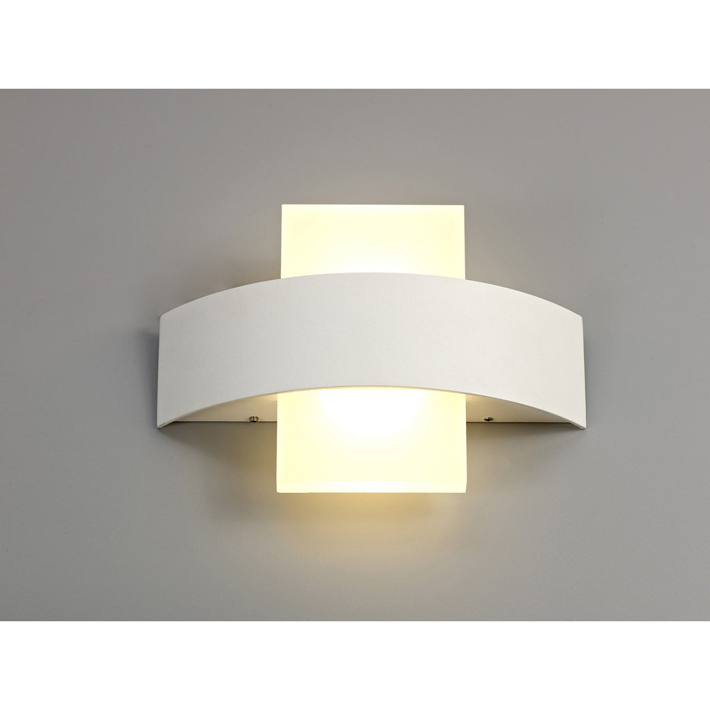NL72059 Lahna Outdoor Up & Downward  Lighting Wall Lamp 2 Light LED Sand White