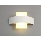 NL72059 Lahna Outdoor Up & Downward  Lighting Wall Lamp 2 Light LED Sand White