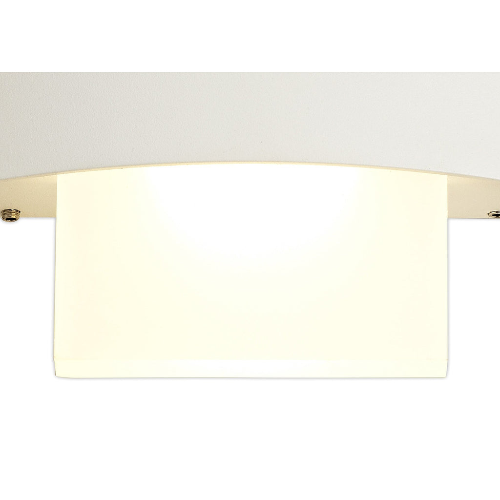 NL72059 Lahna Outdoor Up & Downward  Lighting Wall Lamp 2 Light LED Sand White