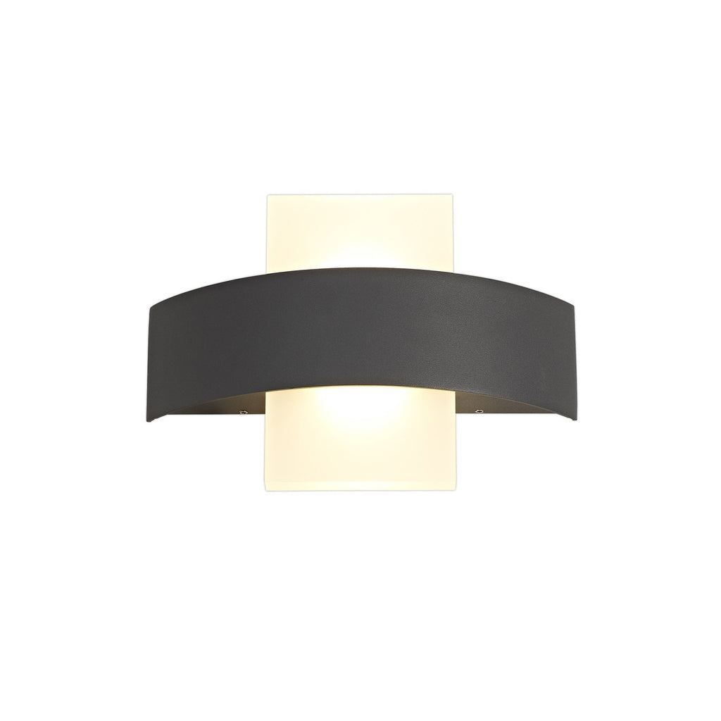 NL72069 Lahna Outdoor Up & Downward  Lighting Wall Lamp 2 Light LED Anthracite