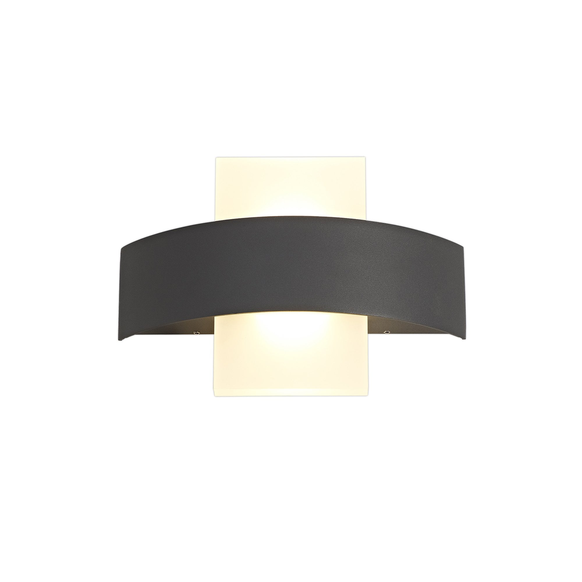 NL72069 Lahna Outdoor Up & Downward  Lighting Wall Lamp 2 Light LED Anthracite