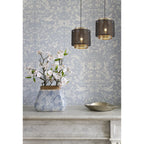 NL76039 Lassie Single Small Pendant 1 Light Adjustable Matt Black/Satin Gold