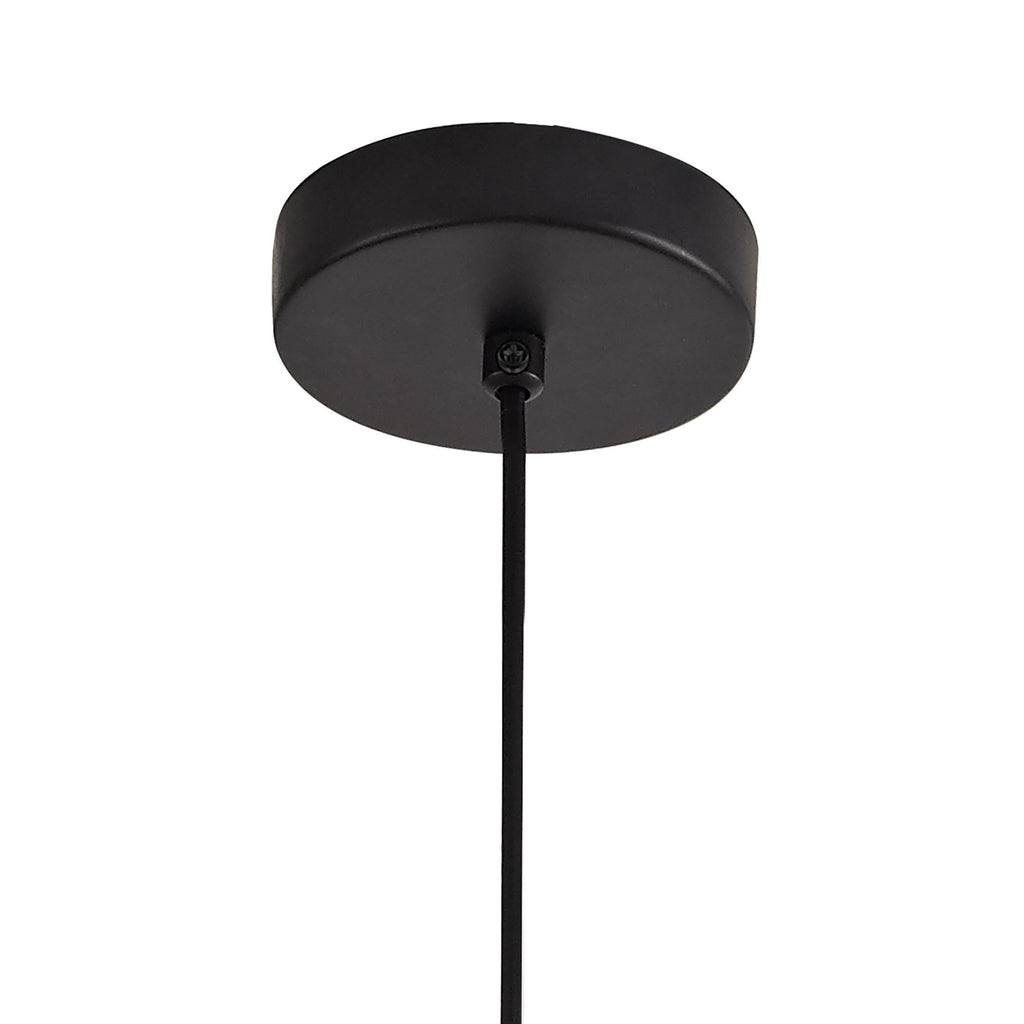 NL76039 Lassie Single Small Pendant 1 Light Adjustable Matt Black/Satin Gold