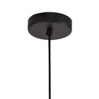NL76049 Lassie Single Large Pendant 1 Light Adjustable Matt Black/Satin Gold