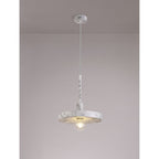 NL75969 Lat Single Pendant 1 Light Adjustable Marble Effect