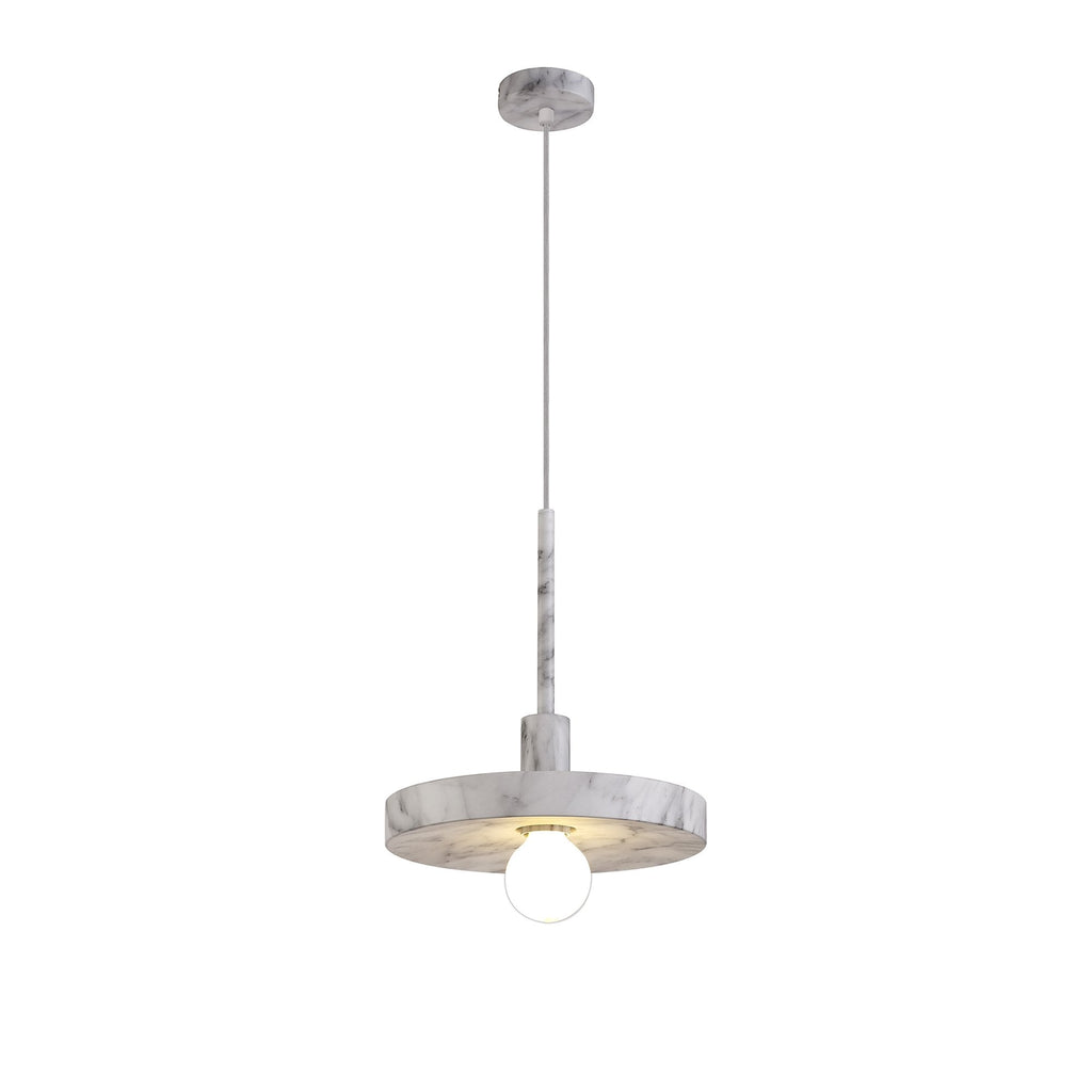 NL75969 Lat Single Pendant 1 Light Adjustable Marble Effect